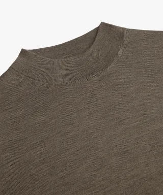 Profuomo - PULLOVER MOCK NECK BROWN Braun - Gr. - XXL