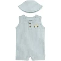 HUGGIES babywear Neugeborenen-Geschenkset HUGB ROMPER + HAT ATTACHMENT (Set, 2-tlg) mit passendem Hut, aus Baumwolle