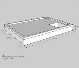 Neuesbad Wannenträger für Kaldewei Superplan 90x120x2,5 SD21833