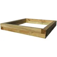 Loggyland Sandkasten KDI 110er Kanthölzer braun lasiert, 160x160 oder 210x210