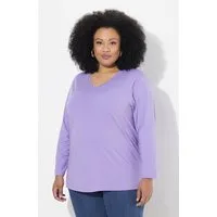 Ulla Popken T-Shirt Shirt V-Ausschnitt Relaxed Langarm