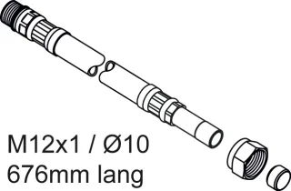 Ideal Standard flexibler Schlauch, M12X1, d:10, A861140NU