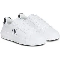 Calvin Klein Jeans CHUNKY CUPSOLE MONO LTH WN Plateausneaker Schnürschuh, Halbschuh, Freizeitsneaker mit seitlichem CK-Logo