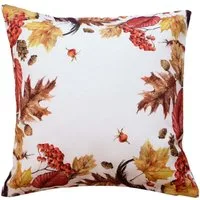 matches21 HOME & HOBBY Kissenbezüge Kissen-Bezug bunt Blätter Herbst 40x40 cm, (1 Stück), Wohnzimmer Kissen-Hülle als Deko-Kissen Zier-Kissen Sofa-Kissen