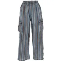 Guru-Shop Relaxhose Gestreifte Yogahose, Unisex Baumwoll-Goa-Hose -.. alternative Bekleidung, Retro, Ethno Style