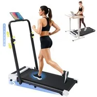 GTPLAYER Laufband Walking Pad für Zuhaus klappbar mit LED-Anzeige und Fernbedienung, Höhenverstellbare Armlehne,2.5 PS Motor