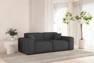 Sofa Designersofa CELES PREMIUM 2-Sitzer in Stoff Artico Anthrazit