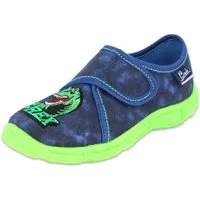 Beck Hausschuh T-Rex Hausschuh (atmungsaktive Materialien, für Kindergarten, Schule, Zuhause) mittlere Weite, robuste Materialien, weiche bequeme Decksohle
