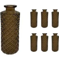 relaxdays Dekovase Deko Vasen im 6er Set (6 St), braun