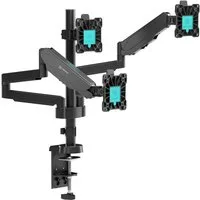 ONKRON Monitor-Halterung 13-32 Zoll, bis 8 kg pro Arm, VESA 75x75-100x100, G280-B, (bis 32 Zoll, neigbar, schwenkbar, drehbar, Gasdruckfeder, Kabelmanagement)