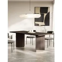 Selsey Esstisch QUBEO, rechteckig mit abgerundeten Kanten und Wangengestell 204×90 cm