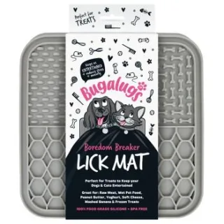 Bugalugs Leckmatte Hunde & Katzen Grau 1 Stück