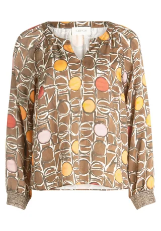 CARTOON - Casual-Bluse Brown/Yellow - Gr. - 44