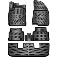 ELMASLINE Auto-Fußmatten für SEAT TARRACO 2019-2025 [KN] - 3D Gummimatten - Geruchlos, für Seat Tarraco - Extra hoher Rand für mehr Schutz, Passend für Seat Tarraco 2019-2025