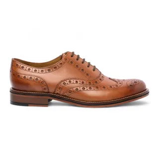 Chapman & Moore Herren-Brogue-Schuhe aus hellbraunem Leder, Oxford-Stil, fürs Büro