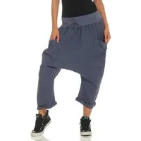 malito more than fashion Leinenhose malito Damen Pumphose aus Leinen, Stoffhose in Unifarben, Freizeitho Pumphose aus Leinen