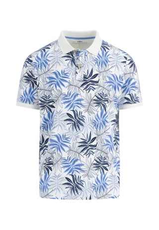 FYNCH-HATTON - Polo, slub, AOP new offwhite - Gr. - S