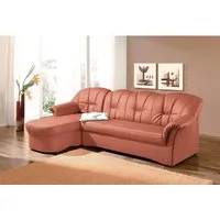DOMO collection Ecksofa Papenburg, zeitlose Rückensteppung, elegante Formensprache, L-Form, in großer Farbvielfalt, wahlweise mit Bettfunktion