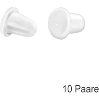 Order & Smile Schmuck Paar Ohrstecker Stopper für Ohrstecker: Verschluss aus Gummi (10 Paar) (Set, Set)