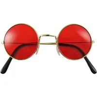 Das Kostümland Verkleidungsmaske Lennon Brille Nickelbrille, Rot