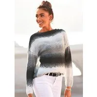 Vivance Strickpullover aus Farbverlaufgarn, U-Boot Ausschnitt, kuscheliger Strickpullover