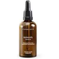 JUNGLÜCK Körperöl Rizinusöl - kaltgepresst - 100% Bio & Natürlich, 1-tlg., Stärkendes Öl für Haut, Augenbrauen und Haaransatz