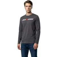 Jack & Jones Langarmshirt stilvolles Regular Fit Longsleeve mit Printdruck Bequemes Oberteil aus Baumwolle mit Rundhalsausschnitt