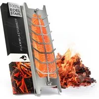 NewHabitat Grillerweiterung Flammlachsbrett Edelstahl 59cm I Extra langer Flammlachshalter (Komplettset, 1-St., 100% Edelstahl), Spülmaschinenfest