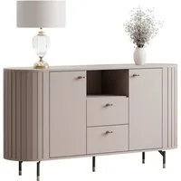 Lookway Kommode ELODIE 150 2D2S Soft-Close, Fräsfronten & Metallbeinen (1x Kommode), Breite: 150 cm