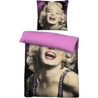 Castell - Markenbettwäsche Wendebettwäsche 561802 Marilyn Monroe - Sid Maurer, Microfaser, 2 teilig, feiner Glanz + weicher Griff, pflegeleicht, ganzjährig einsetzbar, RV