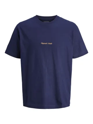 JACK&JONES - JORNORREBRO EMB TEE SS CN NOOS JNR Ocean Cavern - Gr. - 152