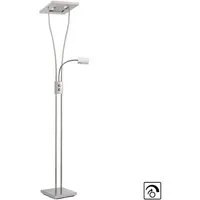 JUST LIGHT Stehlampe HELIA, LED fest integriert, Warmweiß, LED, dimmbar über Drehdimmer, Schalter, Drehschalter