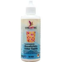 CREARTEC Klebstoff Mosaiksteinkleber Rapido - Transparenter Kleber - 100g, zum schnellen/einfachen Ankleben von Mosaiksteinen - Made in Germany