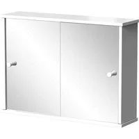 Vicco Badezimmerspiegelschrank Mireo, Weiß, 55 x 40 cm mit 2 Schiebetüren (1-St)