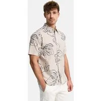 Indicode Kurzarmhemd Herren INGarbo Kurzarmhemd mit floralem Print mit großflächigem Blumenmuster und sommerlicher Struktur