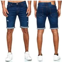 iKENNAS Jeansshorts Herren Jeansshorts Bermudar Kurze Hoset (Short 717-01) Navy W31