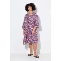 Angel of Style Jerseykleid Kleid A-Linie Musselin Leo-Muster Volants