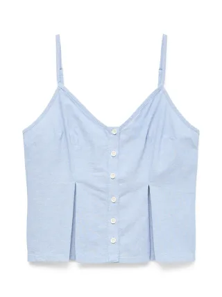 VERO MODA - VMNORMA SL CHAMBRAY STRAP TOP Light Blue - Gr. - S