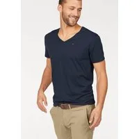 Tommy Jeans T-Shirt TJM ORIGINAL JERSEY V NECK mit V-Ausschnitt und dezenter Logo-Flag
