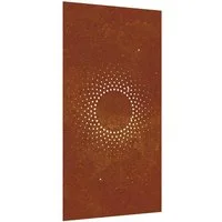 vidaXL Wandbild Garten-Wanddeko 105x55 cm Cortenstahl Sonne-Design, (1 St)