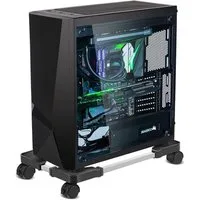 TUWENA Halterung PC Ständer für PC-Tower, Computer CPU Desktop Ständer mit Laufrollen, (Computer PC Ständer, Universal verstellbare Ständer Unter Schreibtisch)