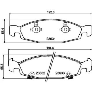 Hella Bremsbel?ge vorne Jeep Cherokee Grand