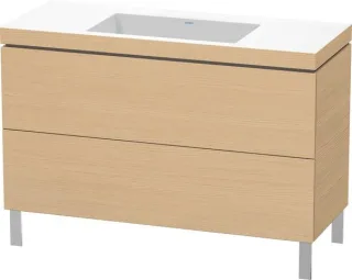 Duravit L-Cube c-bonded Set bodenstehend Natur Eiche Matt 1200x480x698 mm - LC6939N3030 LC6939N3030