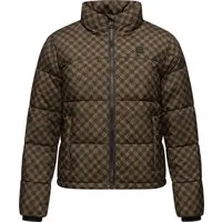 Ragwear Winterjacke Serah Print wasserdichte Winter Steppjacke mit Hahnentritt Muster