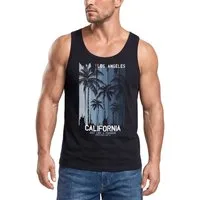 Neverless Tanktop Herren Tank-Top Los Angeles California USA Sommer Bedruckt Print mit Print