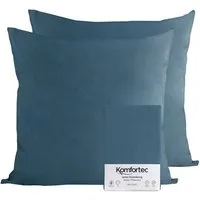 Komfortec Kissenbezug 100% Baumwolle, 150 g/m², (2 Stück), 50 x 50 cm, Kissenhülle, Superweicher Premium Jersey Kopfkissenbezug