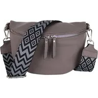 MIRROSI Bauchtasche Damen Taschen, Umhängetasche, Brusttasche, 26x18x9cm Veganes Leder (Schultertasche für jeden Anlass), Crossbody Bag, Bohemian gemusterten& verstellbaren Schulterriemen