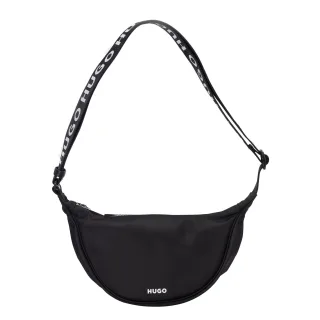 Hugo - "Bel" Umhängetasche, Logo, Nylon, Festival (Schwarz)