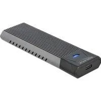 Externes USB Type-C Combo Gehäuse für M.2 NVMe PCIe oder SATA SSD, Laufwerksgehäuse schwarz, werkzeugfrei