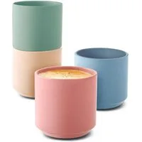 Cosumy Espressotasse Minimalistisch & Stapelbares Design - Hitzebeständig - Dickwandig, 4-tlg., Keramik, Minimalistisch & Stapelbares Design - Hitzebeständig - Dickwandig